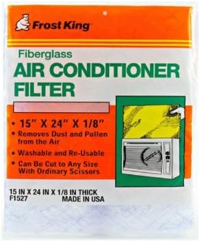 Frost King F1527 Fiberglass Air Conditioner Filter, 15" X 24" X 1/8"