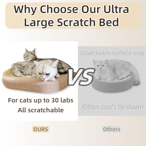 Sisal Cat Scratching Board?60cm Ultra Large Size Bed?Adorable Design, Durable & Comfortable Lounge