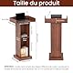 mosegor Holz Podium, Kirche Kanzel mit Verdickt Breiter Leseplattform Rednerpult for Kirche, Vortrag, Schul, Seminar