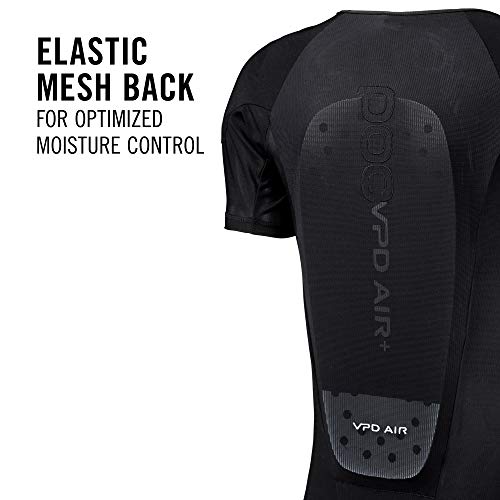 POC, VPD Air+ Tee with Back Protector, Mountain Biking Armor for Men and Women, Uranium Black, L