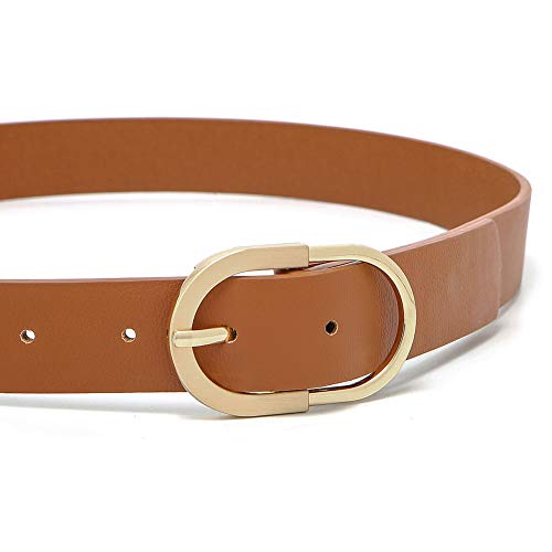 Earnda Womens Belts For Jeans Faux Leather Strap Brown Small #TOP2