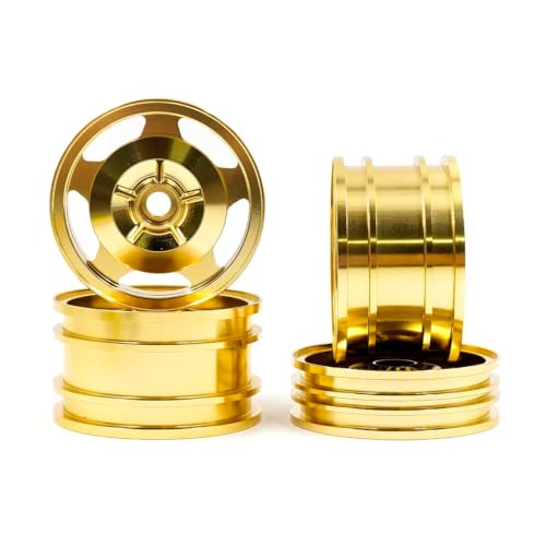 Jantes CNC Tamiya Dt-02 Dt-03 Aluminium 2WD Roues de Sable Voiture RC 1/10 Gold