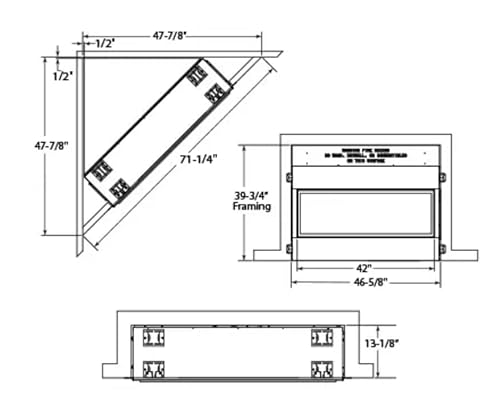Monessen 42 Artisan Vent Free Linear Fireplace, Ipi Plus, Natural Gas, 34,000 Btus - Avfl42Nip-Bu Black #TOP1