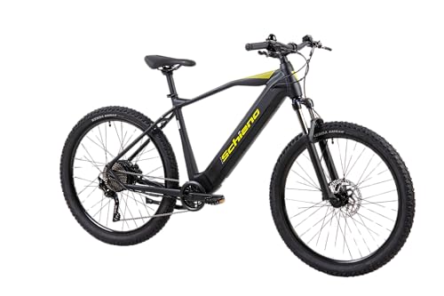 F.lli Schiano E-Jupiter, Bicicleta Electrica MTB, 27.5', Batería 36V 15Ah Extraíble, Motor 250W 55Nm, Bici Electrica de Montaña, Unisex Adulto, Negro