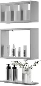 Nichos Prateleiras Decorativas Eze 40cm Branco para Banheiro