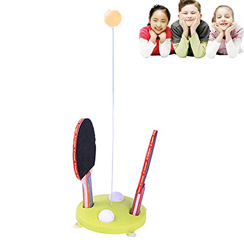 Creative 1Régler Tennis de Table Entraîneur élastique Set Portable Tennis de Table avec 2 Racket Jeux d'extérieur pour Les garçons Adolescents Filles