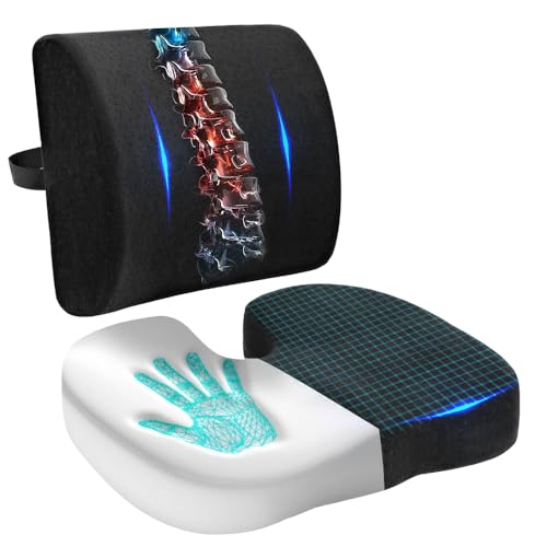 Kit 2 Conjunto de Almofada de Assento de Espuma Viscoelástica e S...