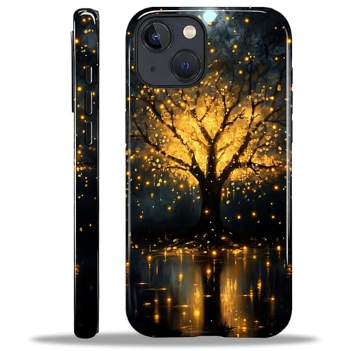 Yesad Case for iPhone 14/13, Hybrid 2-Layer Case, Shockproof Military-Grade Protection Durable Anti-Scratch Phone Case for Woman Man Boy Girl, Tree of Life