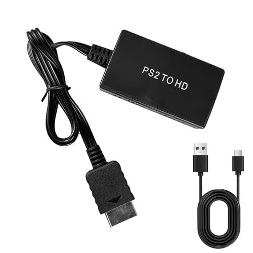 XWGKLN Adaptador HDMI para PlayStation 2: convertidor PS1/PS2 a HDMI con interruptor 720P/1080P