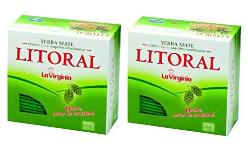 LITORAL Yerba Mate 2 PACK 50 Saquitos Ensobrados | Yerba Mate 2 PACK 50 Tea Bags.