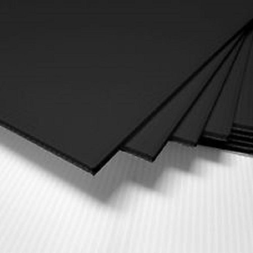 (25 PACK) BLACK CORRUGATED PLASTIC SHEET 24