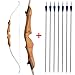ZSHJG 68 Inch Archery Takedown Recurve Bow Hunting Traditional Competition Longbow 16-38lbs Right Hand with Carbon Arrows (Bow and Arrow, 36lbs)