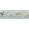 Chesapeake htm48511b louise blue songbird portrait wallpaper border 7 sq ft  urban country home decor