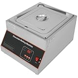✔ 【Aplicaciones versátiles】 Esta máquina para templar chocolate es ideal para calentar y fundir chocolate, mantequilla, crema, leche y otros ingredientes para preparar salsas. Se puede utilizar en tiendas de bebidas, postres, cafeterías, chocolaterías, panaderías y más.