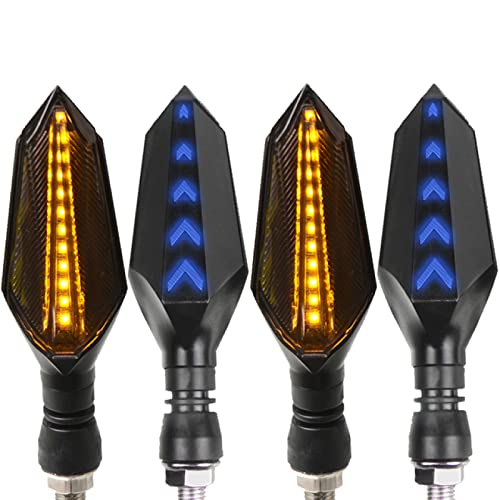 QOHFLD Clignotant Moto Clignotant à LED de Moto Clignotant, pour Kawasaki Vulcan/S 650cc Vulcan S 650 2015 2016 2017 2018 2019 Cover