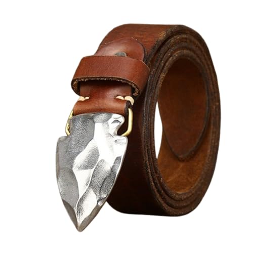 Ceinture en cuir de vachette pleine fleur de 5 mm d'épaisseur avec sa boucle gravée unique