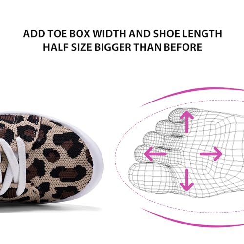 Image of Women's Barefoot Slip-On Sneakers, Slightly Roomy Toe Box, Arch Support Breathable Mesh Walking Loafers with No-Tie Elastic Laces, Non-Slip for All-Day Wear | Size Up Half Size for Wide Feet & High Instep