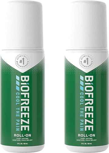 Biofreeze Pain Relief Roll On 89ml X 2 Relieves Pain Cold Relief Arthritis Back Pain Muscle Pain Targets Small Areas Easy To Use Freeze Sprays Pain and Fever