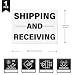 Anobell Large Shipping and Receiving Sign 18" x 24" Reflective Aluminum Metal Signs Rust-Free Deliveries Sign for Business Warehouses Factories Loading Docks Logistics Yards