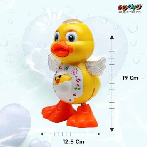 Image of Gooyo GY-3013 Dancing Duck Toy with Vibrant Flashing Lights, Musical Sound Effect & Real Dancing Action | Dancing Toy for Kids | Yellow | 3xAA Battery (Not Included)