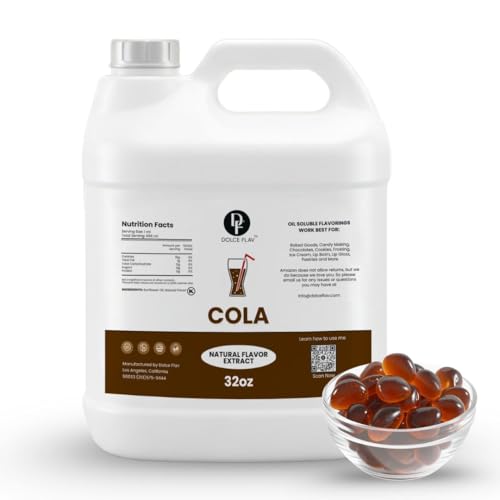 Dolce Flav Cola Flavoring Oil for Candy &amp; Chocolate, Restaurant Size, 32 Oz