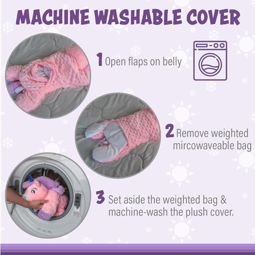 1I4 Group JWP-UNI Jumbo Weighted Hugs By Warm Pals – Unicorn – 4Lbs – Cozy Microwavable Lavender Scented Plush Toys thumb #5