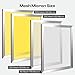 Caydo 4 Pieces Large Dry Sift Screen Set, 20 x 24 Inch Aluminum Screen Printing Frames with 110, 160, 230, 305 Mesh (2 White 2 Yellow) for Screen Printing