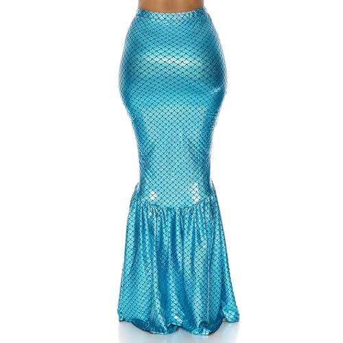 Image of Forplay Women's Mermaid Skirt with Hologram Finish, Halloween Maxi Skirt