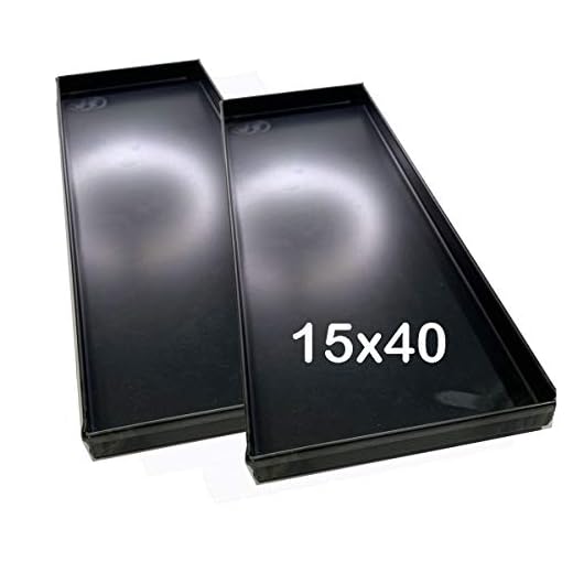 Teglie forno 40 x 15 x 2 cm per pizza professionale, 8/10 di spessore alta idratazione [2 Pezzi]