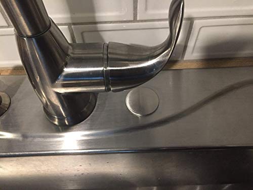 Onwon 2 Pieces Kitchen Faucet Hole Cover Sink Tap Hole Cover Brushed Stainless Steel, 1.2 To 1.6 Inch In Diameter #TOP4