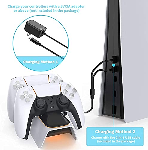 Image of PS5 Controller Charger, PS 5 Charging Station, PSS High Speed Fast Charging Dock,Docking Station for PS5 Controller