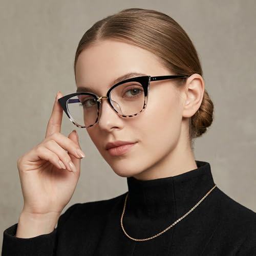 Image of Cat Eye Blue Light Blocking Glasses for Women Men, Anti-fatigue Anti UV Ray Computer Gaming Glasses