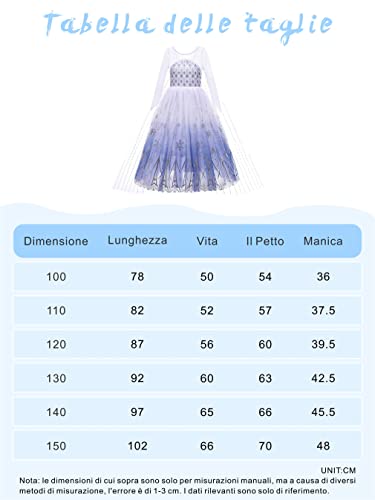 New front Costume da Principessa Frozen Elsa