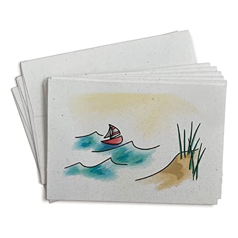 Coastal Sailboat Note Cards with Envelopes Cover