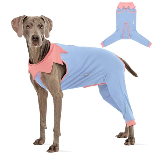 Image of FUAMEY Dog Recovery Suit with Rear Leg Sleeve Dog Onesie After Surgery