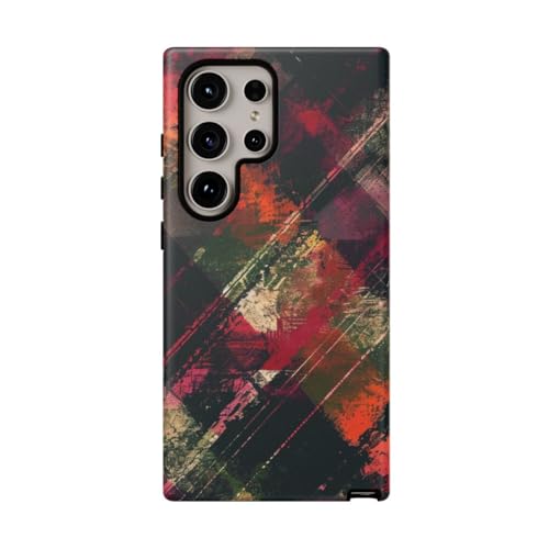 Coque mate Samsung S24 Ultra bordeaux rigide anti-traces motif grunge