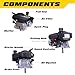 Aceup Energy Gas Engine Vertical Shaft, 4.4HP 173cc 4-Stroke OHV Gas Motor with Primer for Lawn Mower, EPA Compliant