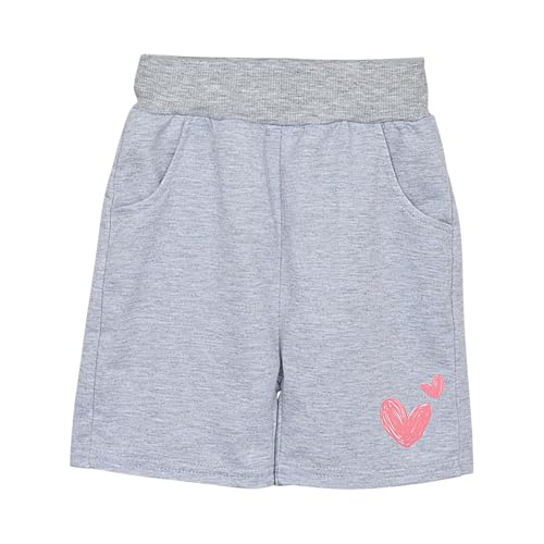 Girls Athletic Shorts Kids Cute Love Heart Print Outdoor Running Shorts Children's Day Kids Cotton Comfy Shorts Loose