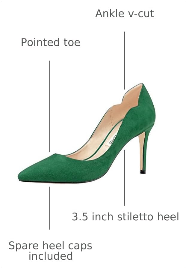 Image of JOY IN LOVE Pumps for Women 3.5 inch Stiletto High Heels Pointy Toe Pumps Shoes