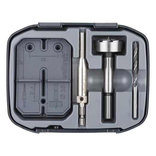 wolfcraft Hinge Hole Set I 4656000 I For easy installation of concealed hinges, Ø 35 mm