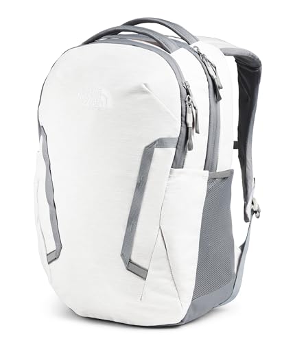 Image of The North Face Women's Vault Everyday Laptop Backpack - Commuter Travel Bag, Water-Repellent, Spacious Main Compartment, TNF White Metallic Melange /Mid Grey-NPF, One Size