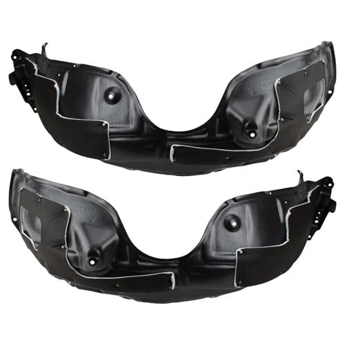 Image of TRQ Front Driver and Passenger Side Inner Fender Liner Set Compatible with 2013-2018 Lexus ES300h ES350