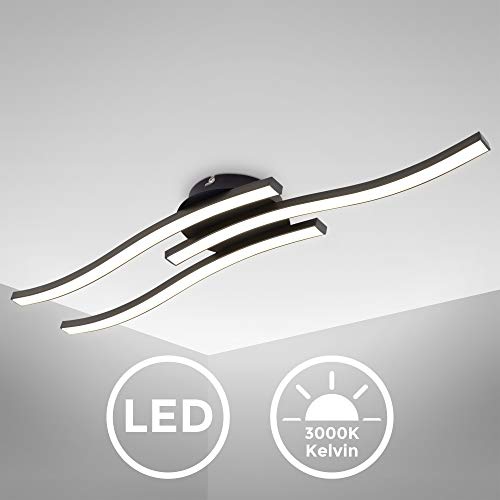 B.K.Licht Plafoniera LED, luce calda 3000K, LED