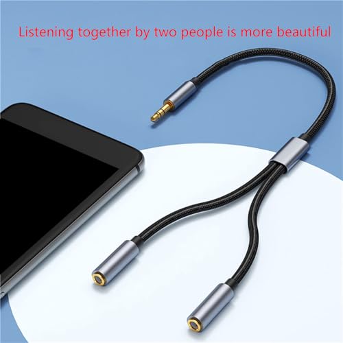 Cable divisor para auriculares 3.5mm 1 macho a 2 hembras miniatura 5