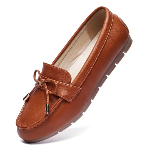 Image of Vespiero Loafers for Women Slip On Flats Comfortable Business Dressy Casual Non Slip Work Walking Office Loafers Shoes