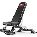 Birdfeel Commercial Adjustable Weight Bench, 1800LBS Heavy Duty Workout Bench for Home Gym Strength Training, Removable Leg Holder for Flat/Incline/Decline Sit Up & Full Body Workout, Black Red
