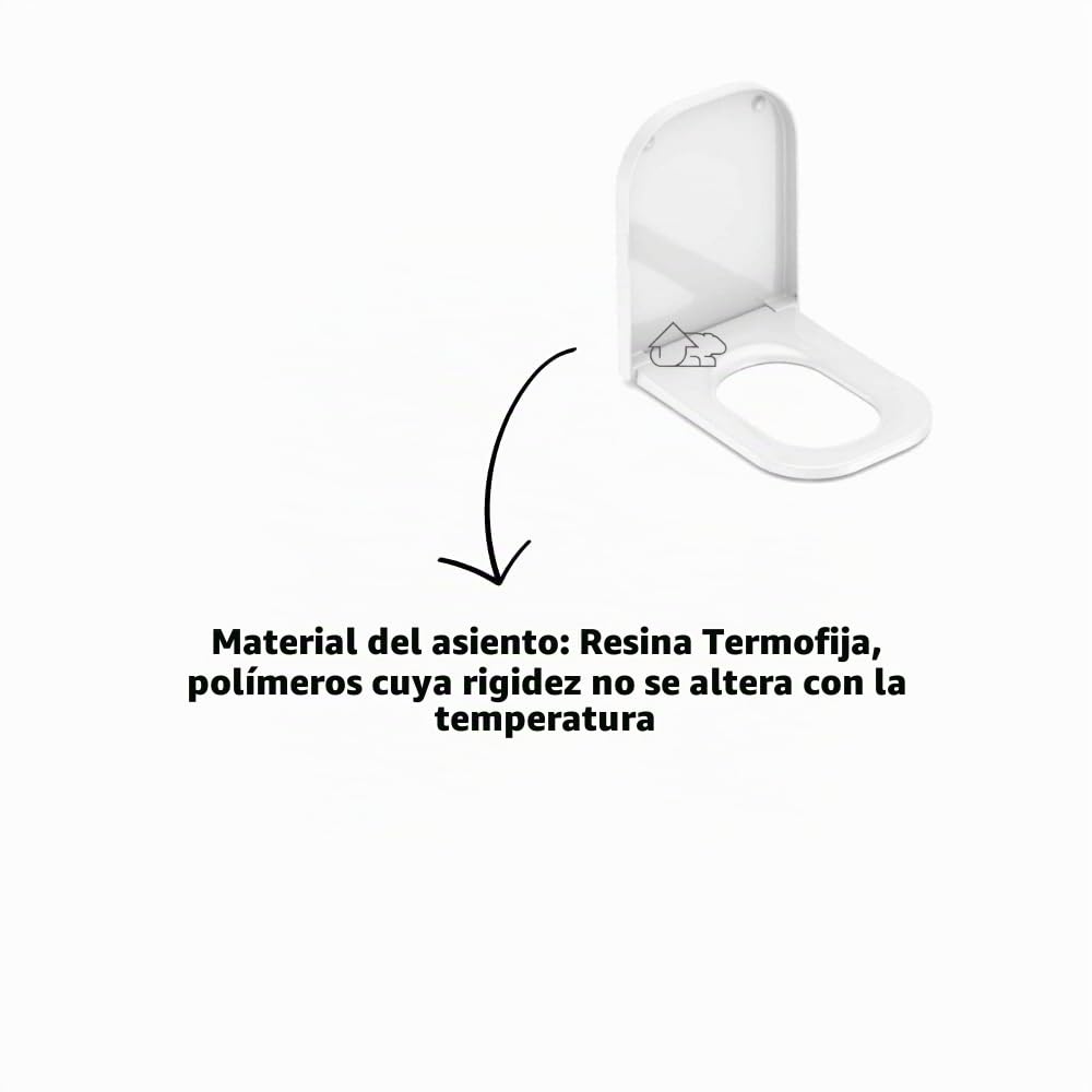 Roca The GAP Square STD A801472004 - Tapa y asiento para inodoro con caída amortiguada, blanco, 453,5 x 350 mm