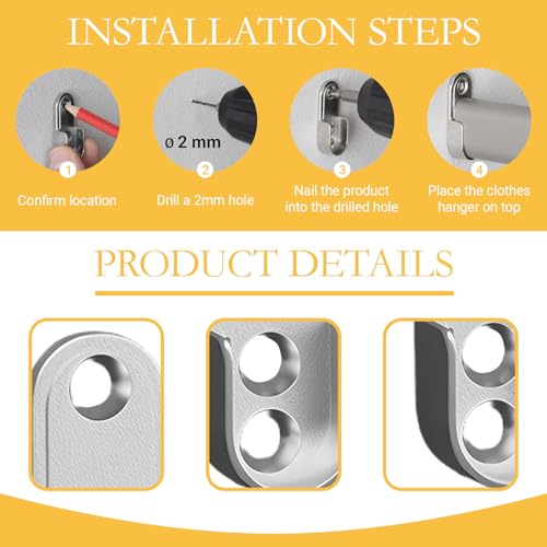2 Stück Kleiderstangenhalterungen,Kleiderstangen Halterung Schrank, Kleiderstange Halterung, Schrankrohrlager Oval Halterung, 15 Mm Kleiderstangen Halterung Schrank Zinklegierung Inkl. 6 Schrauben