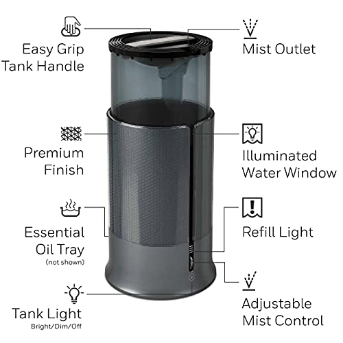 Honeywell Designer Series Cool Mist Humidifier, Room Humidifiers, Black - image 7