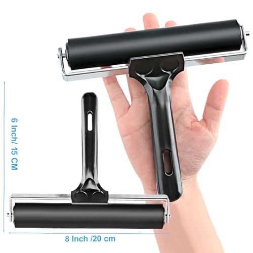 Image of Rubber Roller, Ideal for Anti Skid Tape Construction Tools, Print, Ink and Stamping Tools (8-Inch, Black)